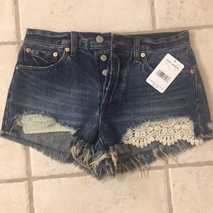 Free people brand high waisted shorts